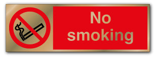 Prestige Silver - No Smoking Sign - Direct Signs