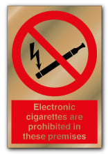 Silver - Electronic cigarettes are prohibited... - Direct Signs