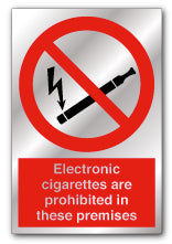 Silver - Electronic cigarettes are prohibited... - Direct Signs