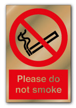 Silver - Please do not smoke - Direct Signs