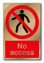 Prestige Silver - No Access Sign - Direct Signs