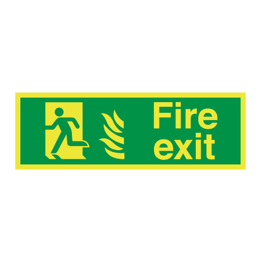 Photoluminescent Fire Exit Hospital Signs - Left - Direct Signs