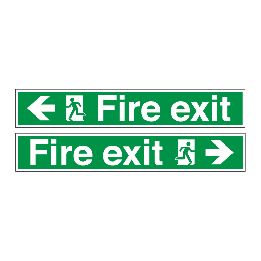 Fire Exit Symbol Arrow Right Double Sided - Direct Signs