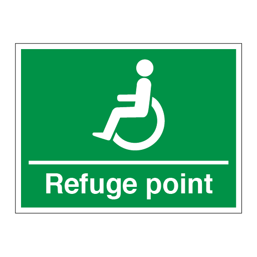 Disabled Fire Exit and Refuge Signs - Refuge Point - Direct Signs