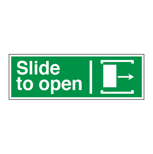 Slide to Open Symbol Arrow Right Sign - Direct Signs
