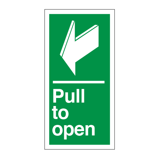 Pull to Open with Arrow (vertical) - Direct Signs