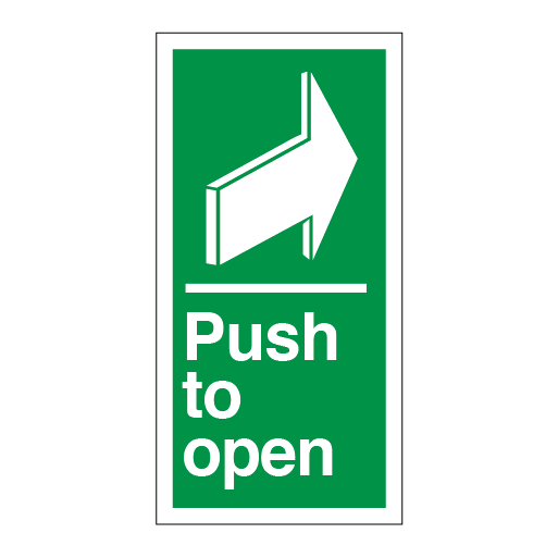 Push to Open with Arrow (vertical) - Direct Signs