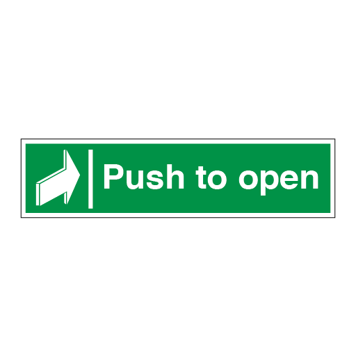 Push to Open with Arrow (horizontal) - Direct Signs