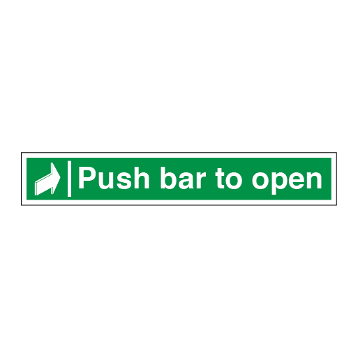 Push Bar to Open with Arrow - Direct Signs