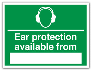 Ear protection available from ___ - Direct Signs