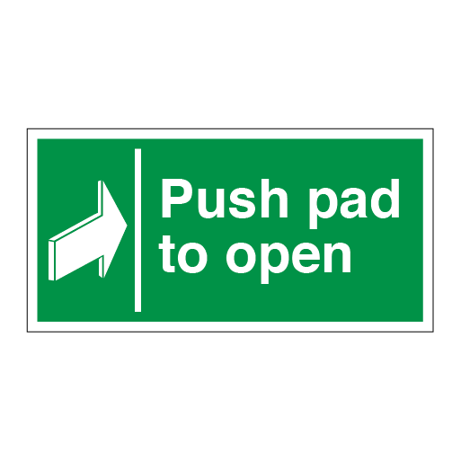 Push Pad to Open with Arrow - Direct Signs