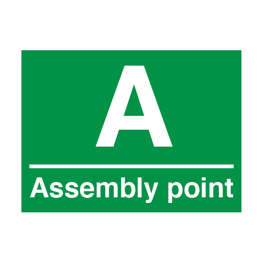 Fire Assembly Point with Space for Numbers & Letters - Direct Signs