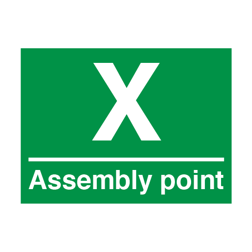 Fire Assembly Point with Space for Numbers &amp; Letters - Direct Signs