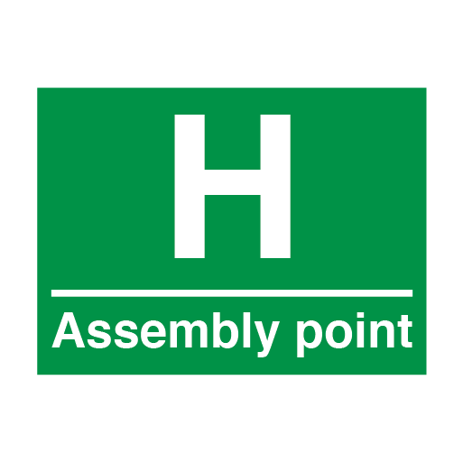 Fire Assembly Point with Space for Numbers &amp; Letters - Direct Signs