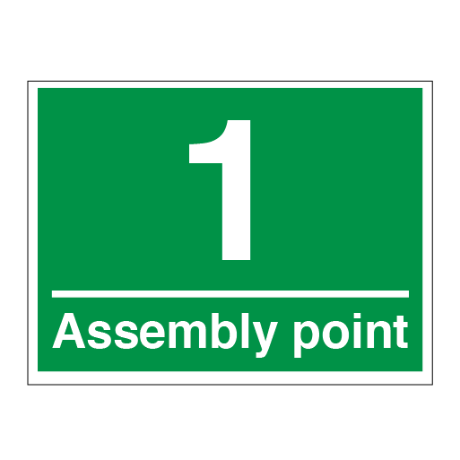 Fire Assembly Point with Space for Numbers & Letters - Direct Signs