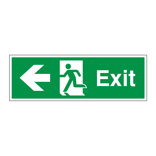 Exit Symbol Arrow Left - Direct Signs