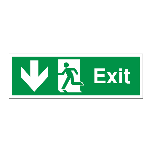 Exit Symbol Arrow Down Left - Direct Signs
