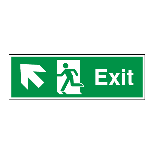 Exit Symbol Arrow Angular up Left - Direct Signs