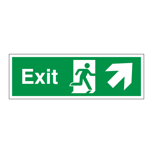 Exit Symbol Arrow Angular up Right - Direct Signs