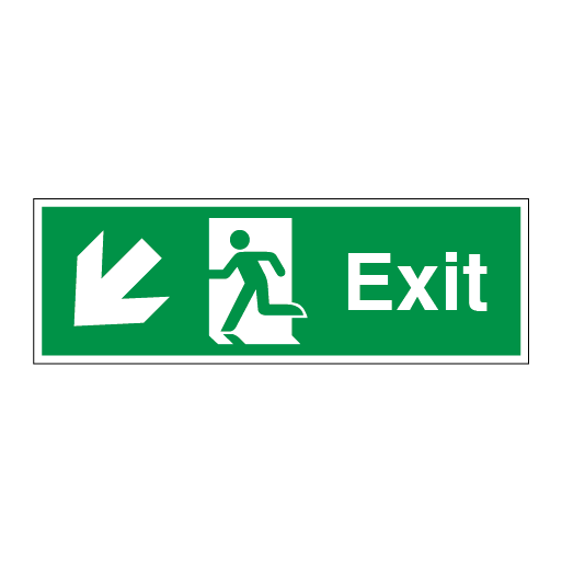 Exit Symbol Arrow Angular Down Left - Direct Signs