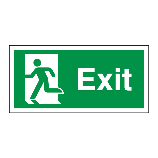 Fire Exit - Exit Symbol Left - Direct Signs