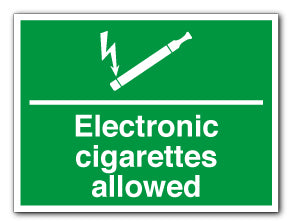 Electronic cigarettes allowed - Direct Signs