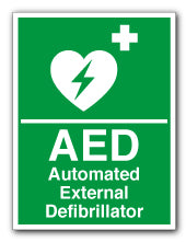 AED Automated External Defibrillator - Direct Signs