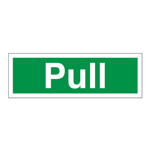 Fire Exit Door Opening Signs - Pull (horizontal) - Direct Signs