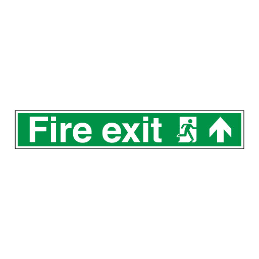 Fire Exit Running Man Symbol Arrow Up Right - Direct Signs