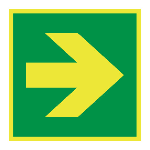 Photoluminescent Fire Exit Arrow Straight - Direct Signs