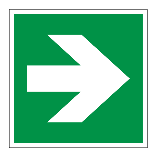 Fire Exit Arrow Straight - Direct Signs