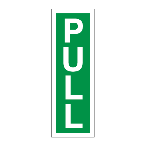 Fire Exit Door Opening Signs - Pull (vertical) - Direct Signs
