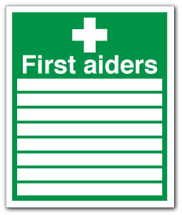 FIRST AIDERS and name blocks - Direct Signs