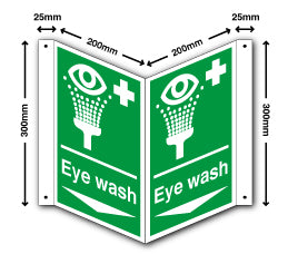 Eye wash + arrow down - Direct Signs