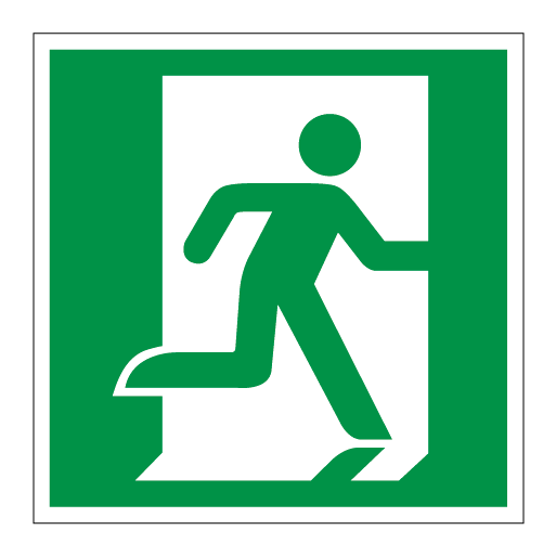 Fire Exit Running Man Right - Direct Signs