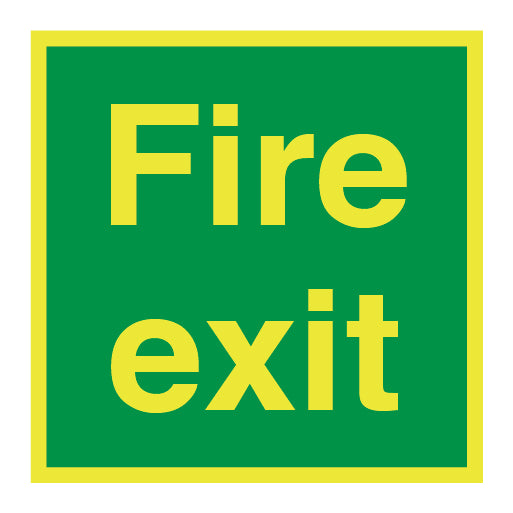 Photoluminescent Fire Exit Sign - Direct Signs