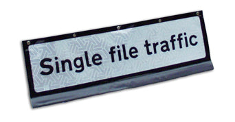 Roll up Single file traffic - Direct Signs