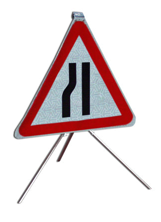 Roll up Road narrows on the left ahead symbol - Direct Signs