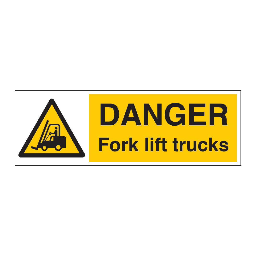 DANGER Fork lift trucks sign - Direct Signs