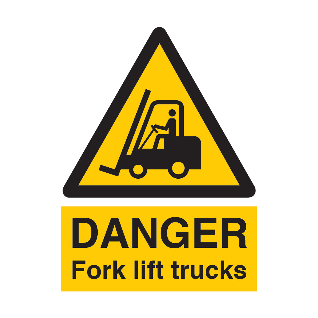 DANGER Fork lift trucks sign - Direct Signs