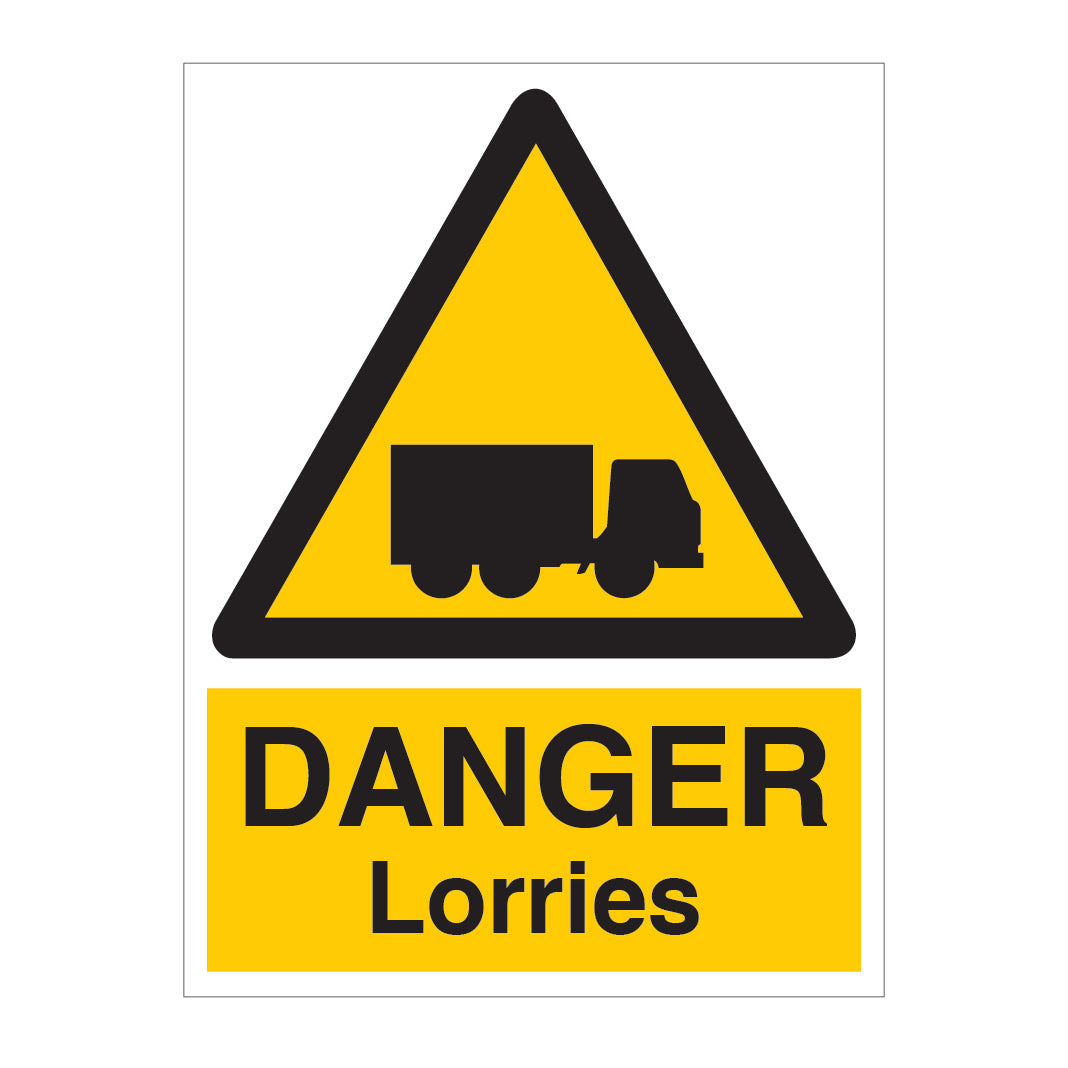 DANGER Lorries Sign - Direct Signs