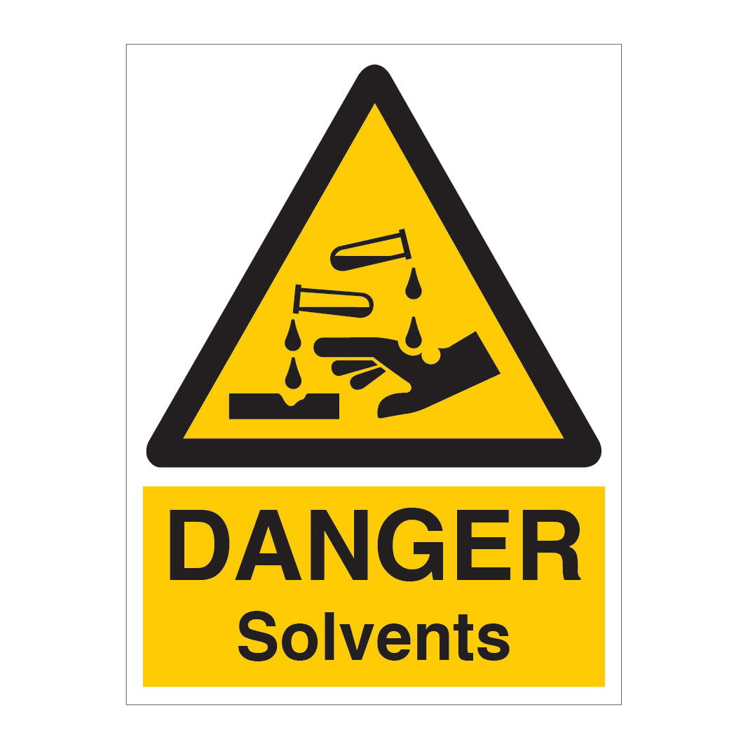 DANGER Solvents Sign - Direct Signs