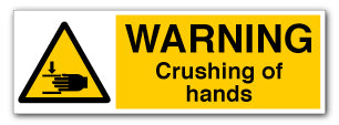 WARNING Crushing of hands - Direct Signs