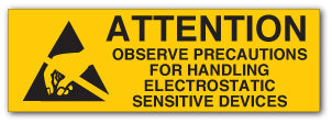 ATTENTION OBSERVE PRECAUTIONS FOR HANDLING ELECTROSTATIC SENSITIVE DEVICES signs - Direct Signs