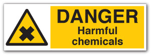 DANGER Harmful chemicals - Direct Signs