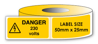 DANGER 230 volts - Direct Signs