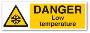 DANGER Low temperature - Direct Signs