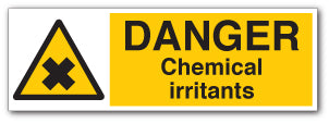 DANGER Chemical irritants - Direct Signs