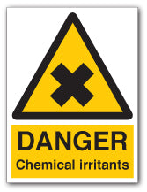 DANGER Chemical irritants - Direct Signs