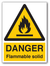 DANGER Flammable solid - Direct Signs